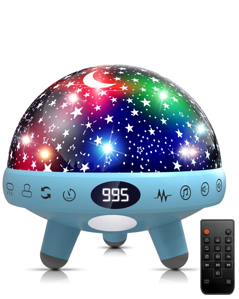 YACHANCE Night Light for Kids Room with Sound Machine Baby Night Light Star Projector White Noise Machine for Sleeping Soother Nursery Lamp 9 Natural Sounds 20 Lullabies with Remote Timer - Image 1